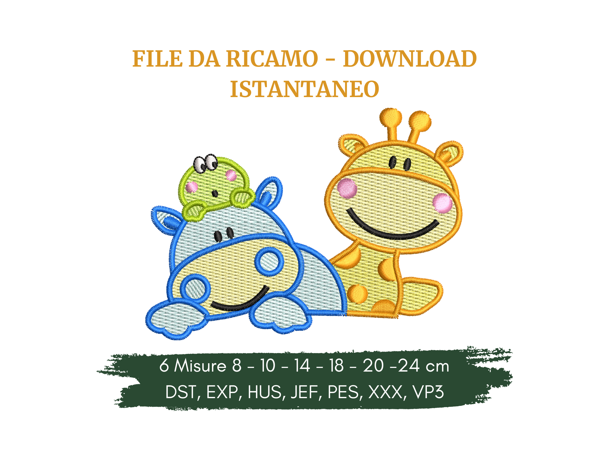 File da Ricamo Digitale – Animali Baby