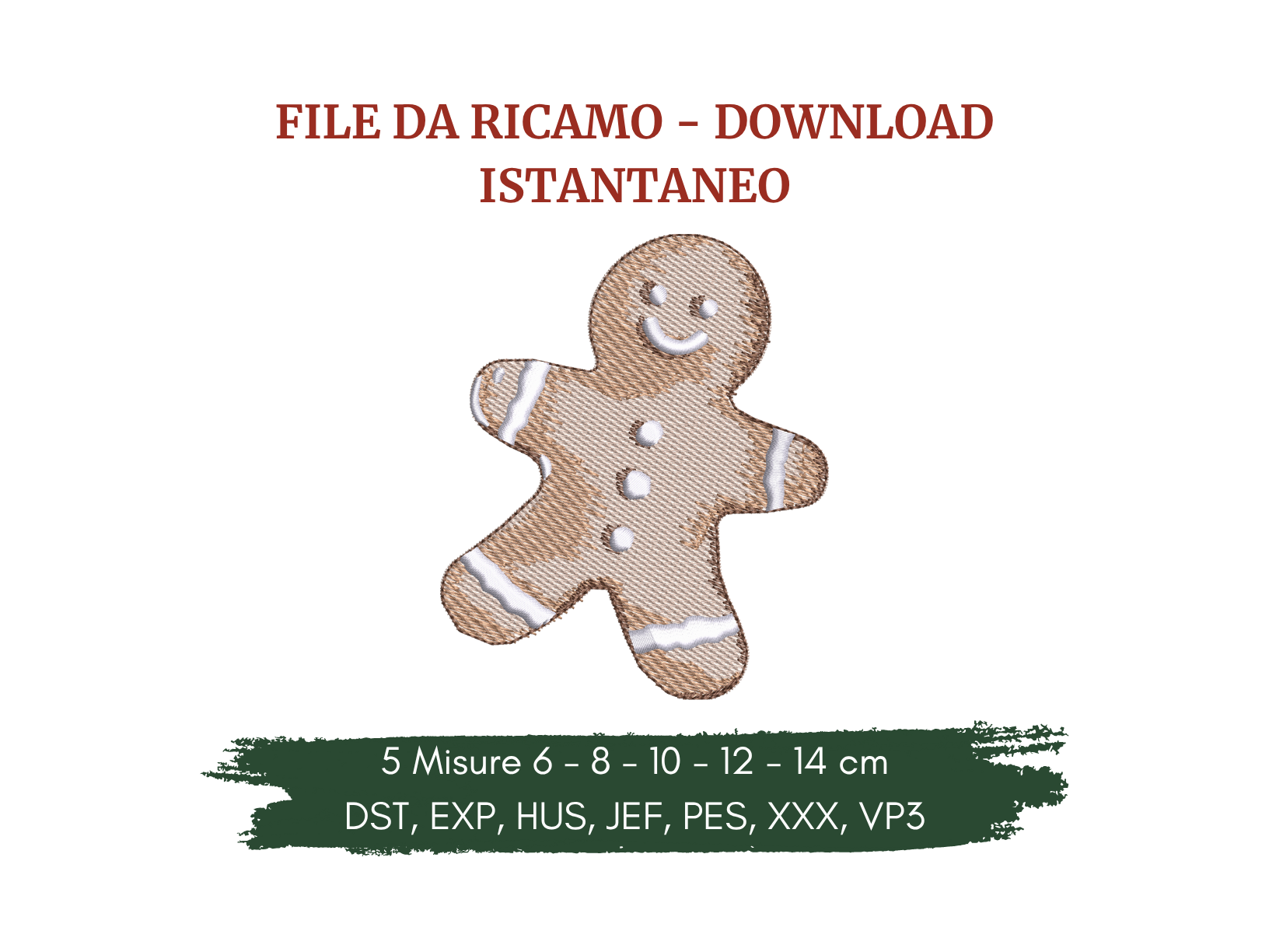 File da Ricamo Digitale – Gingerbread Man