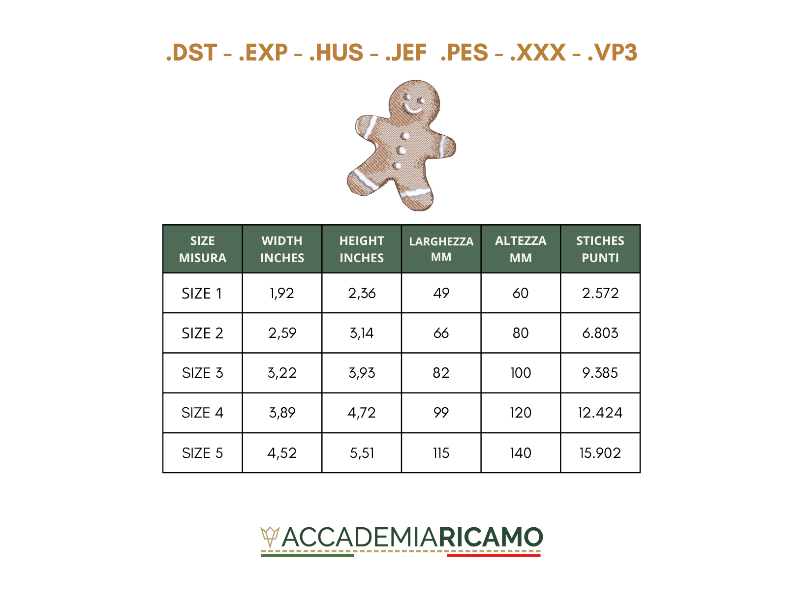 File da Ricamo Digitale – Gingerbread Man - immagine 2