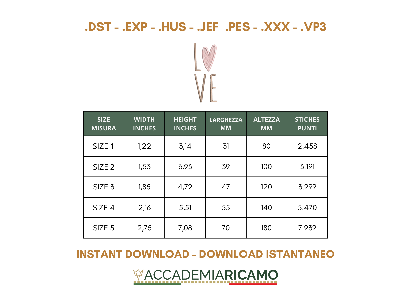 File da Ricamo Digitale – Love - immagine 2